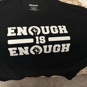 New unisex XL black SS tee “Enough is enough” BK Lives Matter movement